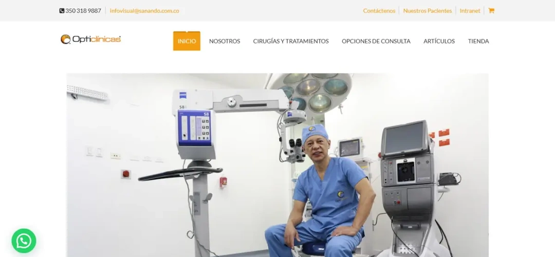 Alberto cardenas portafolio webpage opticlinicas